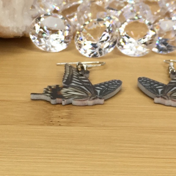 Demoleus Acrylic Butterfly Earrings - Picture 2 of 6